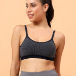 TrybeX Full Coverage All Day Comfort Striped Lightly Padded Workout Bra