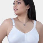 Trylo Riza T-FIT Non-Padded Non-Wired Full Coverage Seamless Hosiery Cotton Fabric Bra