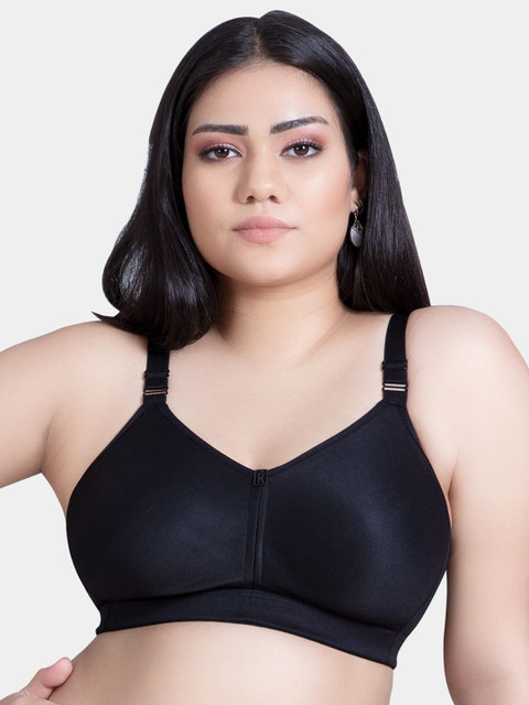 Trylo Riza T-FIT Non-Padded Non-Wired Full Coverage Seamless Hosiery Cotton Fabric Bra