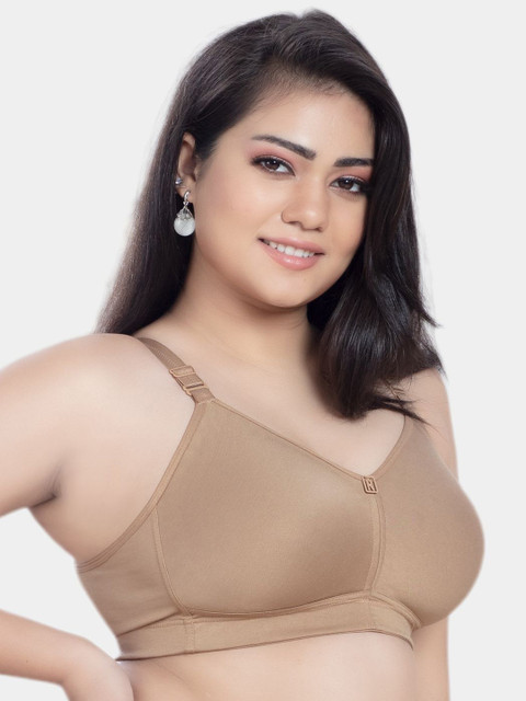 Trylo Riza T-FIT Non-Padded Non-Wired Full Coverage Seamless Hosiery Cotton Fabric Bra 2 Trylo Riza T-FIT Non-Padded Non-Wired Full Coverage Seamless Hosiery Cotton Fabric Bra