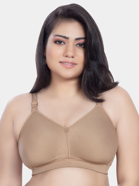 Trylo Riza T-FIT Non-Padded Non-Wired Full Coverage Seamless Hosiery Cotton Fabric Bra