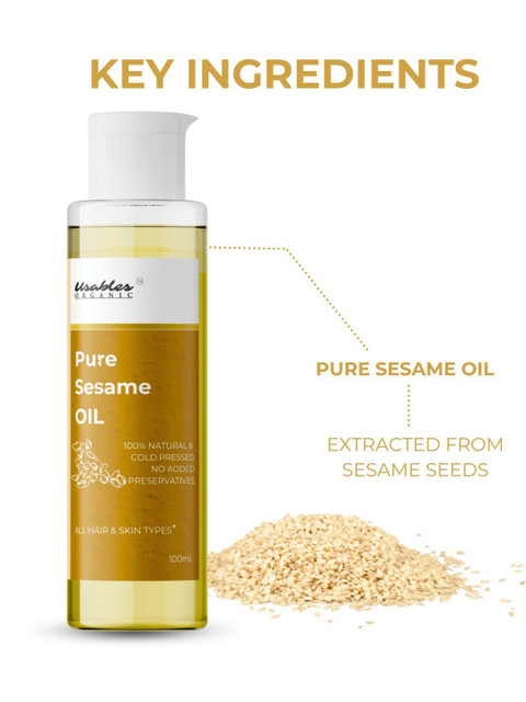 Usables ORGANIC Cold Pressed Sesame Oil - 100 ml 3 Usables ORGANIC Cold Pressed Sesame Oil - 100 ml