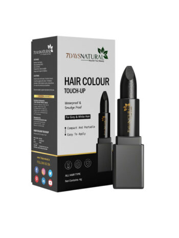 Home 12 7DAYSNATURAL Natural Water Proof & Smudge Proof Hair Colour Touch-Up Stick - 4 g - Black