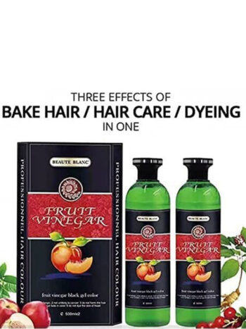 Beaute Blanc Set Of 2 Fruit Vinegar Hair Gel Color - 500 ml Each - Black