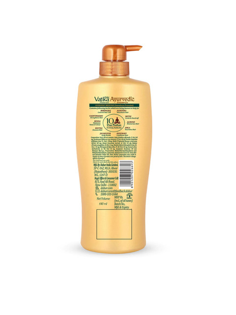 Dabur Vatika Ayurvedic Shampoo Damage Therapy with 10 Natural Herbs - 640ml 2 Dabur Vatika Ayurvedic Shampoo Damage Therapy with 10 Natural Herbs - 640ml