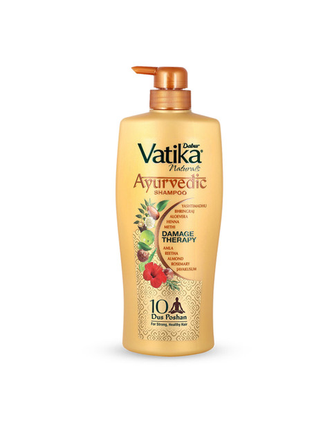 Dabur Vatika Ayurvedic Shampoo Damage Therapy with 10 Natural Herbs - 640ml 1 Dabur Vatika Ayurvedic Shampoo Damage Therapy with 10 Natural Herbs - 640ml