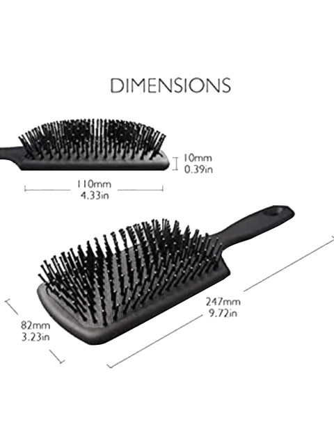 FEELHIGH Hair Massage Cushion Paddle Hair Brush - Black 4 FEELHIGH Hair Massage Cushion Paddle Hair Brush - Black