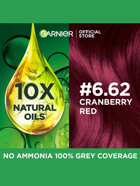 Garnier Color Naturals Ultracolor Nourished Hair Color 55ml+50g - Cranberry Red 6.62 3 Garnier Color Naturals Ultracolor Nourished Hair Color 55ml+50g - Cranberry Red 6.62