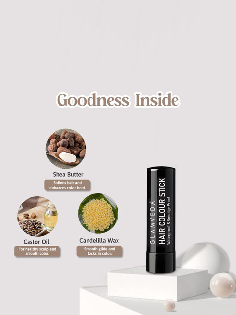 GLAMVEDA Natural Water Proof & Smudge Proof Hair Colour Touch-Up Stick - 4 g - Black 2 GLAMVEDA Natural Water Proof & Smudge Proof Hair Colour Touch-Up Stick - 4 g - Black