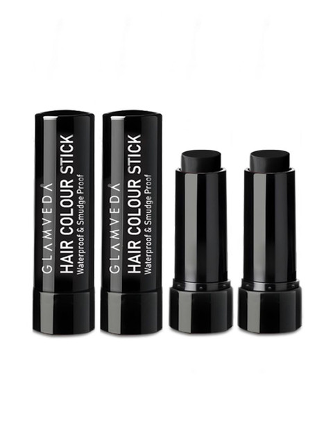 GLAMVEDA Set of 2 Natural Water Proof Hair Colour Touch-Up Stick - 4 g Each - Black 1 GLAMVEDA Set of 2 Natural Water Proof Hair Colour Touch-Up Stick - 4 g Each - Black