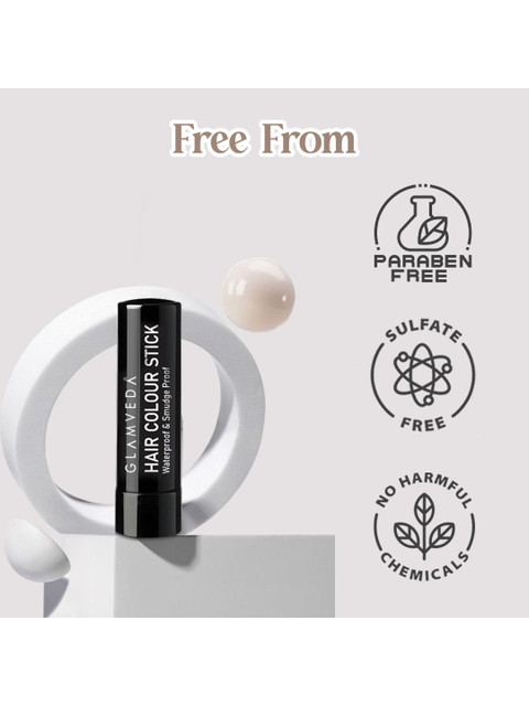 GLAMVEDA Set of 2 Natural Water Proof Hair Colour Touch-Up Stick - 4 g Each - Black 5 GLAMVEDA Set of 2 Natural Water Proof Hair Colour Touch-Up Stick - 4 g Each - Black