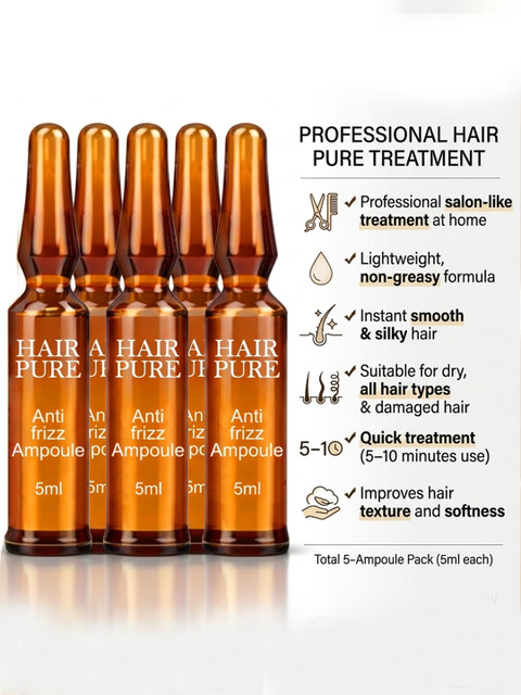 Hair Pure Set Of 5 Anti Frizz Ampoules - 5 ml Each 4 Hair Pure Set Of 5 Anti Frizz Ampoules - 5 ml Each