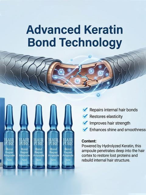 Hair Pure Set Of 5 Bond Repair Ampoule - 5 ml Each 4 Hair Pure Set Of 5 Bond Repair Ampoule - 5 ml Each