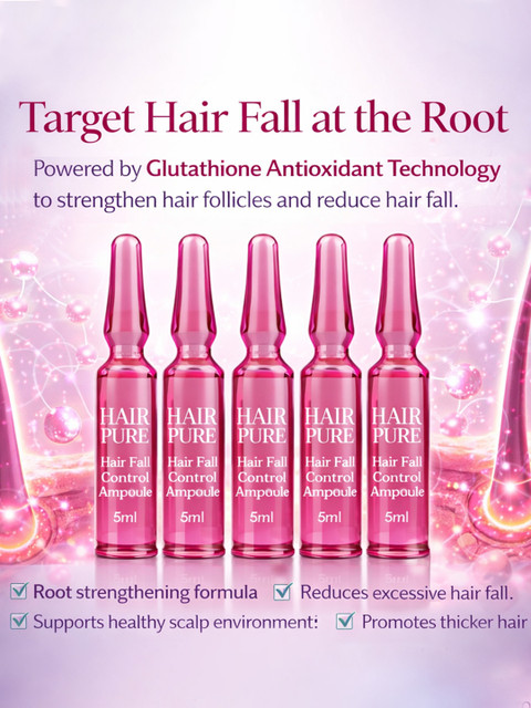 Hair Pure Set Of 5 Hairfall Control Ampoule - 5 ml Each 3 Hair Pure Set Of 5 Hairfall Control Ampoule - 5 ml Each