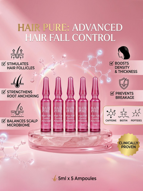 Hair Pure Set Of 5 Hairfall Control Ampoule - 5 ml Each 4 Hair Pure Set Of 5 Hairfall Control Ampoule - 5 ml Each