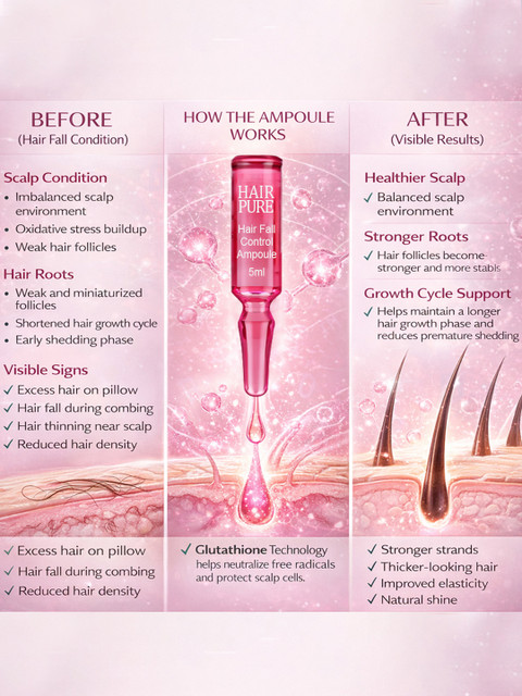 Hair Pure Set Of 5 Hairfall Control Ampoule - 5 ml Each 5 Hair Pure Set Of 5 Hairfall Control Ampoule - 5 ml Each