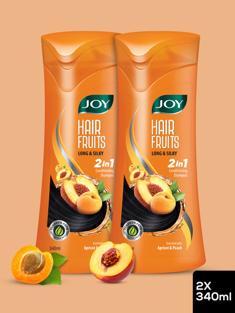 JOY Set of 2 Apricot & Peach Conditioning Shampoo for Long & Silky Hair - 340ml Each 1 JOY Set of 2 Apricot & Peach Conditioning Shampoo for Long & Silky Hair - 340ml Each