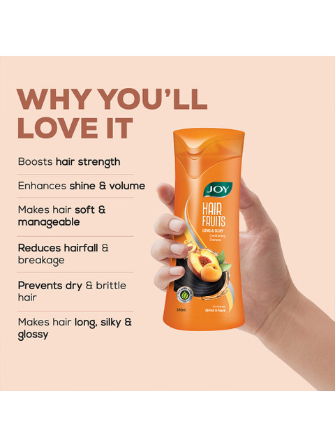 JOY Set of 2 Apricot & Peach Conditioning Shampoo for Long & Silky Hair - 340ml Each 4 JOY Set of 2 Apricot & Peach Conditioning Shampoo for Long & Silky Hair - 340ml Each
