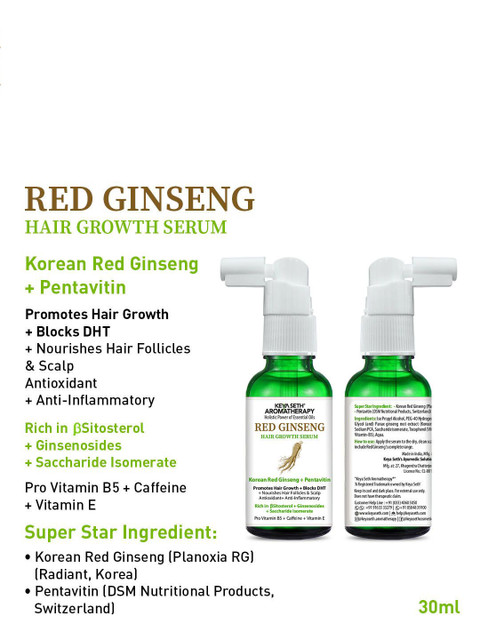 KEYA SETH AROMATHERAPY Korean Red Ginseng Hair Growth Serum-30ml 3 KEYA SETH AROMATHERAPY Korean Red Ginseng Hair Growth Serum-30ml