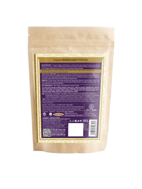 Khadi Natural Indigo Leaf Organic Powder for Hair Care - 100g 2 Khadi Natural Indigo Leaf Organic Powder for Hair Care - 100g