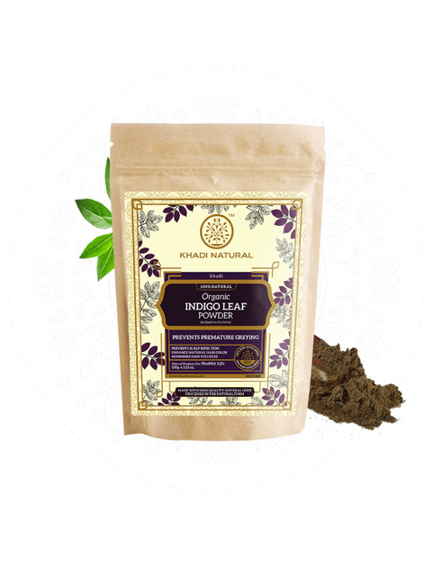 Khadi Natural Indigo Leaf Organic Powder for Hair Care - 100g 3 Khadi Natural Indigo Leaf Organic Powder for Hair Care - 100g