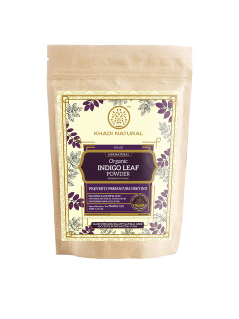 Khadi Natural Indigo Leaf Organic Powder for Hair Care - 100g 1 Khadi Natural Indigo Leaf Organic Powder for Hair Care - 100g