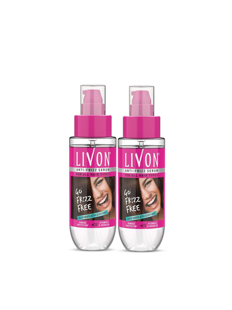 Livon Set of 2 Hair Serum For Dry & Frizzy Hair For Shine & Damage Protection - 50ml Each 1 Livon Set of 2 Hair Serum For Dry & Frizzy Hair For Shine & Damage Protection - 50ml Each