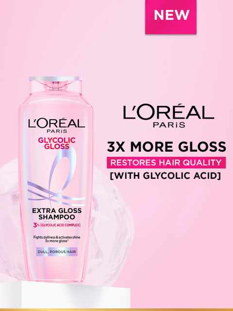 LOreal Paris Glycolic Gloss Shampoo with Glycolic Acid for Dull & Porous Hair - 340 ml 1 LOreal Paris Glycolic Gloss Shampoo with Glycolic Acid for Dull & Porous Hair - 340 ml