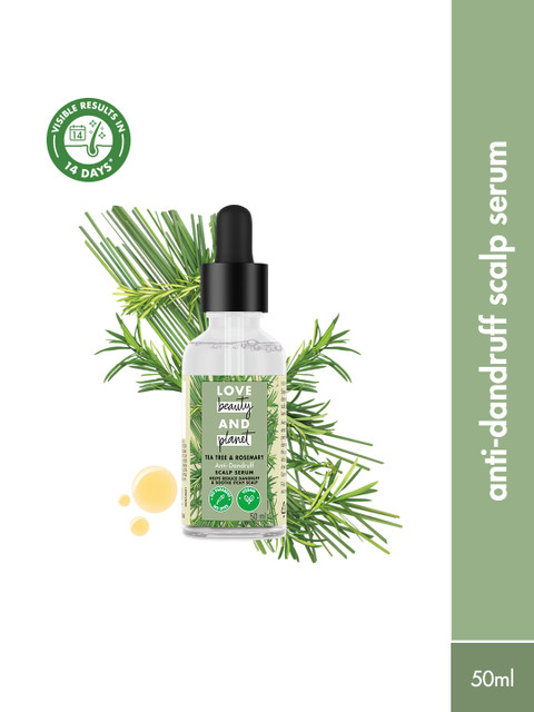 Love Beauty & Planet Anti Dandruff Scalp Serum With Tea Tree & Rosemary - 50ml 2 Love Beauty & Planet Anti Dandruff Scalp Serum With Tea Tree & Rosemary - 50ml