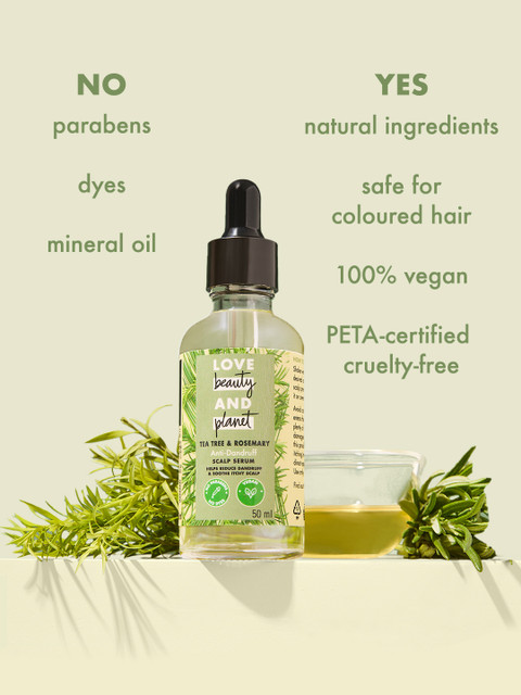 Love Beauty & Planet Anti Dandruff Scalp Serum With Tea Tree & Rosemary - 50ml 5 Love Beauty & Planet Anti Dandruff Scalp Serum With Tea Tree & Rosemary - 50ml
