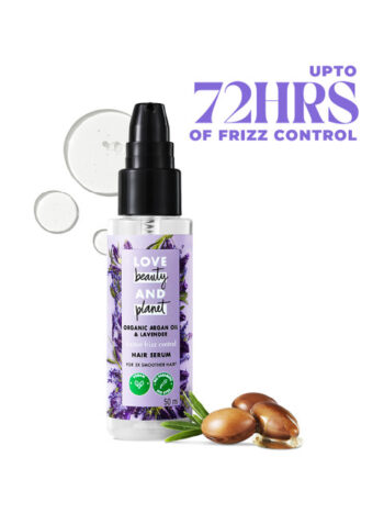 Love Beauty & Planet Argan Oil & Lavender Hair Serum for Frizz-Free Hair - 200ml