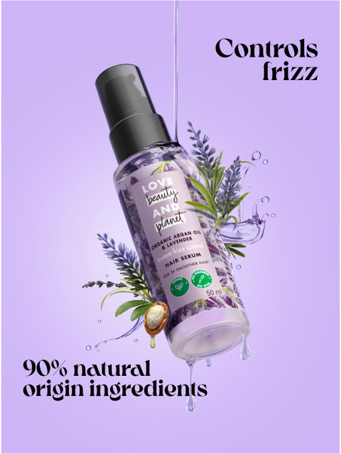 Love Beauty & Planet Argan Oil & Lavender Hair Serum for Frizz-Free Hair - 200ml 5 Love Beauty & Planet Argan Oil & Lavender Hair Serum for Frizz-Free Hair - 200ml