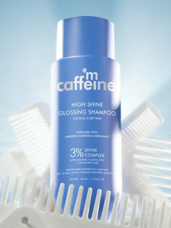 MCaffeine Glossy Hair Shampoo 3% Shine Complex Shinier Hair 48Hr Anti Frizz 250ml