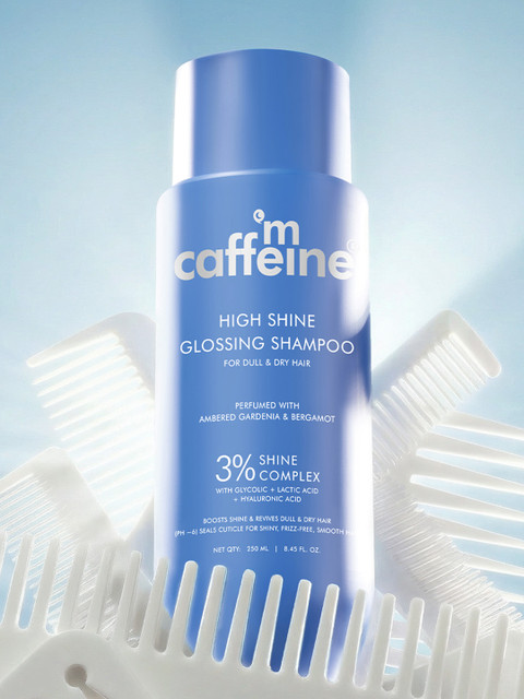 MCaffeine Glossy Hair Shampoo 3% Shine Complex Shinier Hair 48Hr Anti Frizz 250ml 1 MCaffeine Glossy Hair Shampoo 3% Shine Complex Shinier Hair 48Hr Anti Frizz 250ml