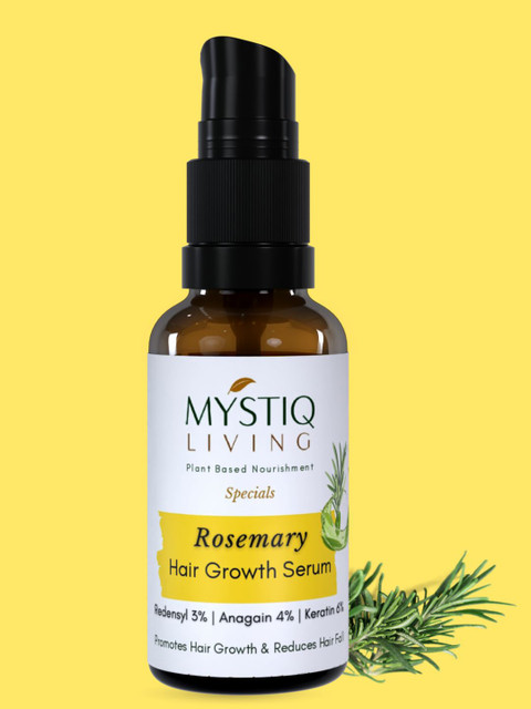 MYSTIQ LIVING Rosemary Hair Growth Serum with Redensyl & Anagain for Hairfall Control 30ml 1 MYSTIQ LIVING Rosemary Hair Growth Serum with Redensyl & Anagain for Hairfall Control 30ml