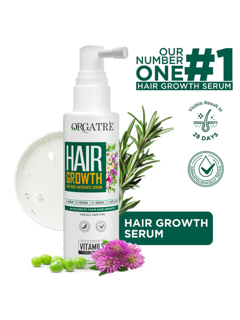 Orgatre Hair Growth Nutrients Serum With Vitamin E & Rosemary Oil - 50ml 2 Orgatre Hair Growth Nutrients Serum With Vitamin E & Rosemary Oil - 50ml