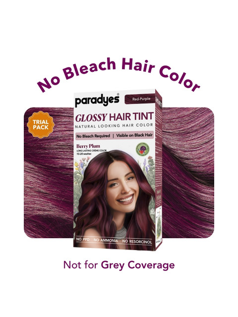 Paradyes Semi-Permanent Creme Glossy Tint Hair Color 80g- Berry Plum- Deep Red 2 Paradyes Semi-Permanent Creme Glossy Tint Hair Color 80g- Berry Plum- Deep Red