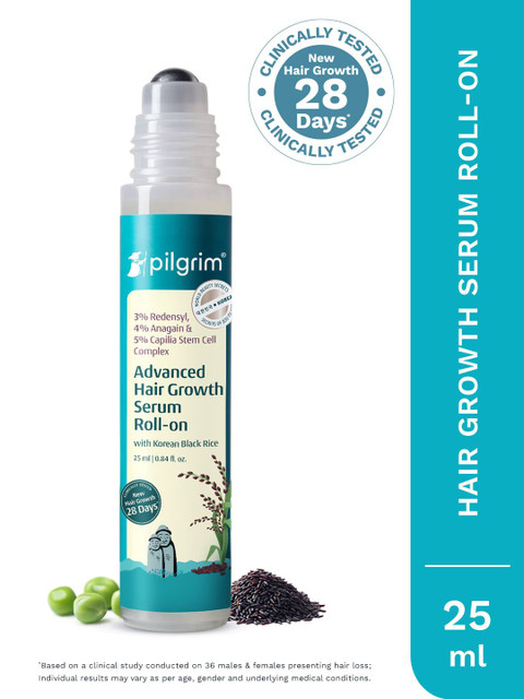 Pilgrim Advanced Hair Growth Serum Roll With 3% Redensyl - 25ml 1 Pilgrim Advanced Hair Growth Serum Roll With 3% Redensyl - 25ml