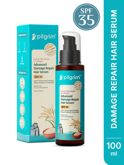 Pilgrim Korean Rice Water & Collagen Damage Repair Hair Serum- 100 ml 1 Pilgrim Korean Rice Water & Collagen Damage Repair Hair Serum- 100 ml