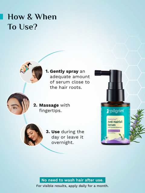 Pilgrim Rootactive Anti Hairfall Serum With Spanish Rosemary - 30ml 5 Pilgrim Rootactive Anti Hairfall Serum With Spanish Rosemary - 30ml