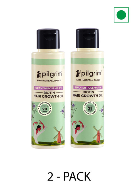 Pilgrim Set Of 2 Anti-Fall Range Spanish Rosemary & Biotin Hair Growth Oil - 100ml Each 1 Pilgrim Set Of 2 Anti-Fall Range Spanish Rosemary & Biotin Hair Growth Oil - 100ml Each