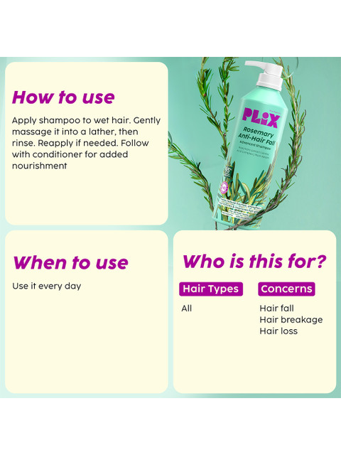 PLIX THE PLANT FIX Rosemary Anti Hairfall Advanced Shampoo- 600ml 6 PLIX THE PLANT FIX Rosemary Anti Hairfall Advanced Shampoo- 600ml