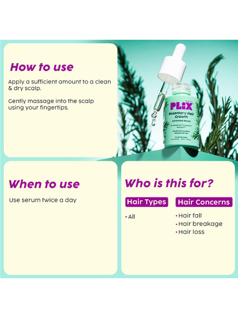 PLIX THE PLANT FIX Rosemary Hair Growth Advanced Serum - 30ml 4 PLIX THE PLANT FIX Rosemary Hair Growth Advanced Serum - 30ml