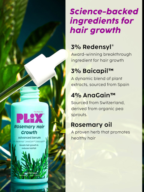 PLIX THE PLANT FIX Rosemary Hair Growth Advanced Serum For Hair Growth - 50ml 3 PLIX THE PLANT FIX Rosemary Hair Growth Advanced Serum For Hair Growth - 50ml