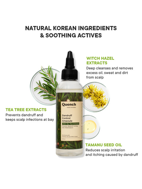Quench Dandruff Control Tea Tree Extracts to Treat Dandruff Scalp Hair Serum-100ml 4 Quench Dandruff Control Tea Tree Extracts to Treat Dandruff Scalp Hair Serum-100ml