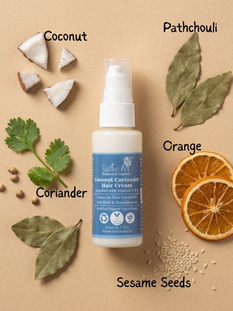 Rustic Art Set Of 2 Coconut Coriander Hair Cream - 50 ml Each 4 Rustic Art Set Of 2 Coconut Coriander Hair Cream - 50 ml Each