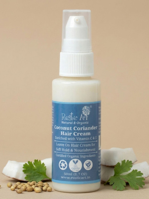 Rustic Art Set Of 2 Coconut Coriander Hair Cream - 50 ml Each 1 Rustic Art Set Of 2 Coconut Coriander Hair Cream - 50 ml Each