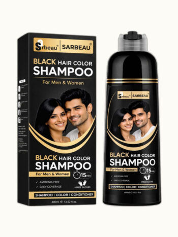 Sarbeau Hair Color Shampoo - 400 ml - Black
