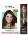 Streax Ammonia Free Cream Hair Colour 140ml - Golden Brown 4.3