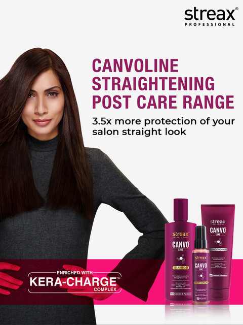 Streax Professional Canvoline Conditioner for Straightened Hair - 240 g 4 Streax Professional Canvoline Conditioner for Straightened Hair - 240 g